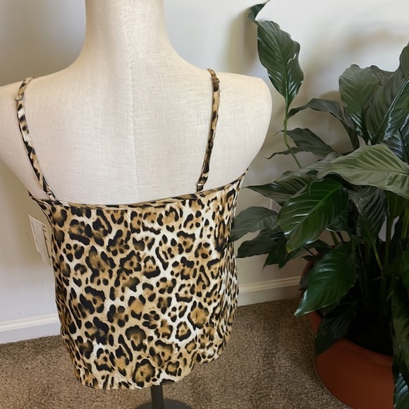 Abound cami tan leopard spaghetti straps animal print Top New Size small - Picture 6 of 6